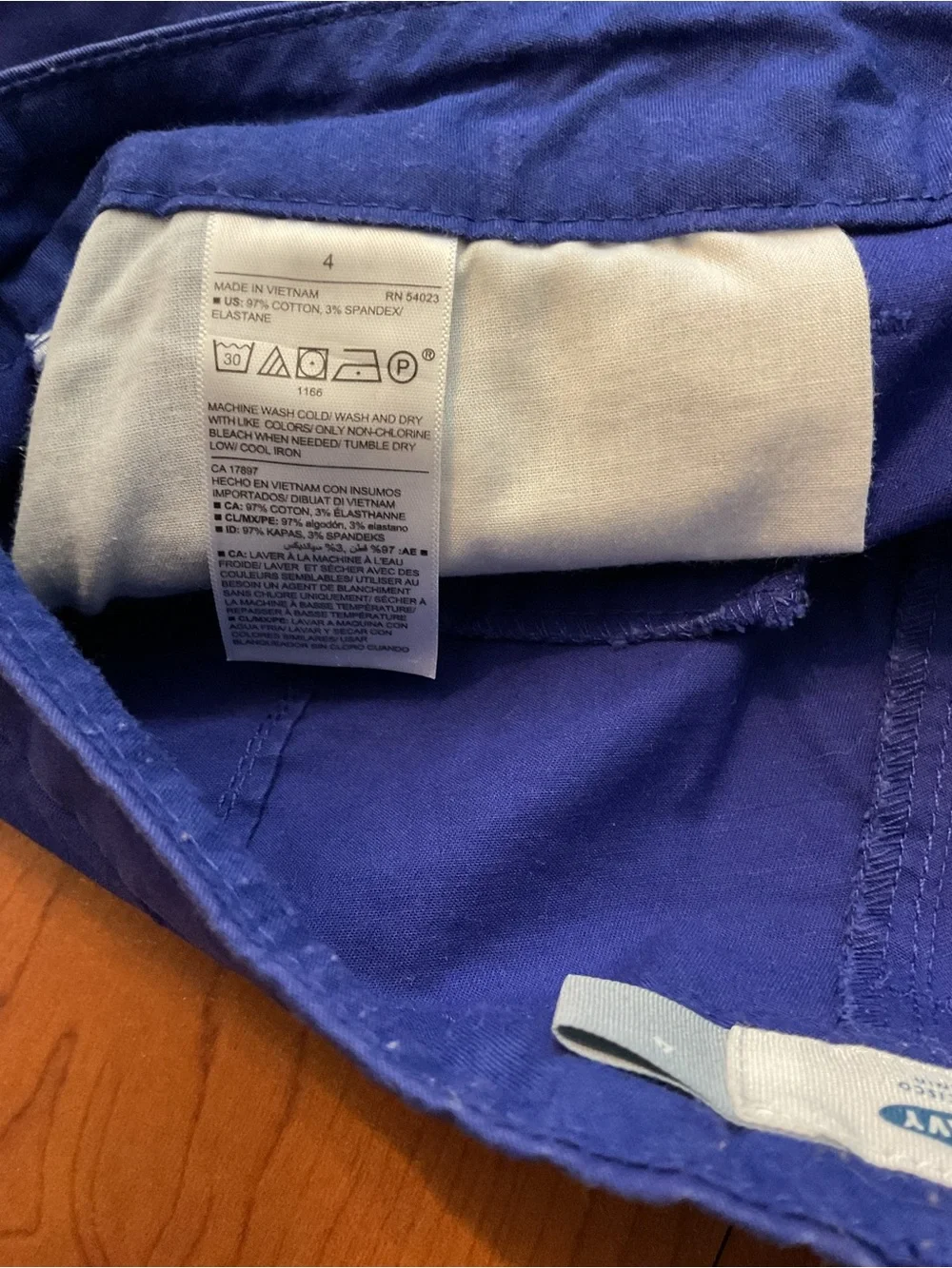 Old Navy Royal Blue Cotton Chino Shorts